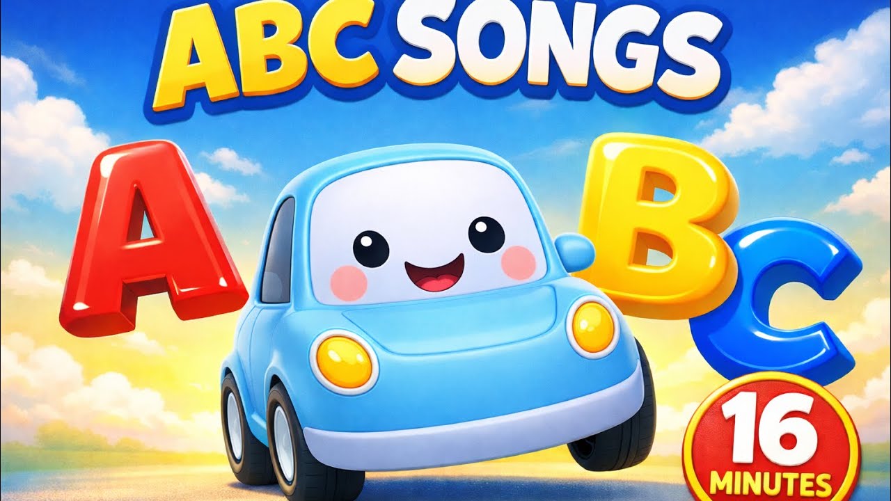 ABC Songs Compilation (16 Minutes) | Learn the Alphabet | The Learning Cars