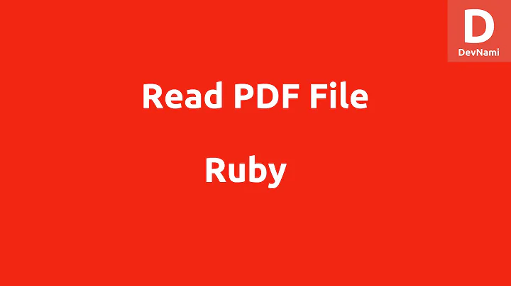 Ruby Read PDF Files