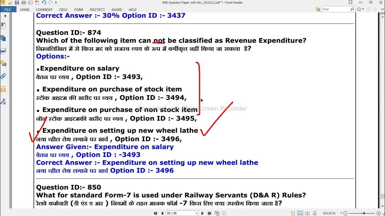 LDCE AME (30 QUOTA) CBT by NAIR on 20/11/2022 Est & Fin