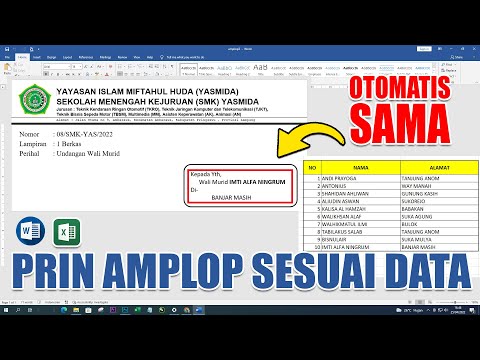 Video: Bagaimana cara mencetak banyak amplop?