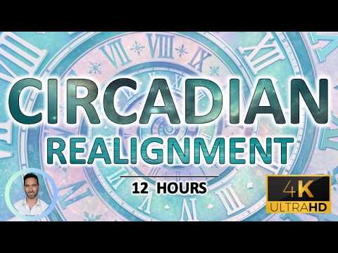 Calming Circadian Realignment for Deep Sleep | Body Clock Regulation Reset | 12 Hours | BLACK SCREEN