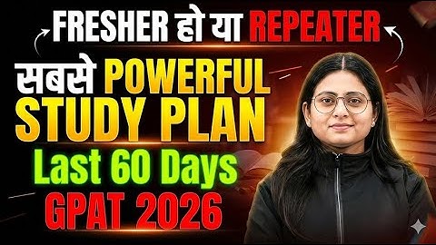 GPAT 2026 60 Days Study Plan | GPAT 2026 Strategy for Beginners & Repeater | PW Pharma
