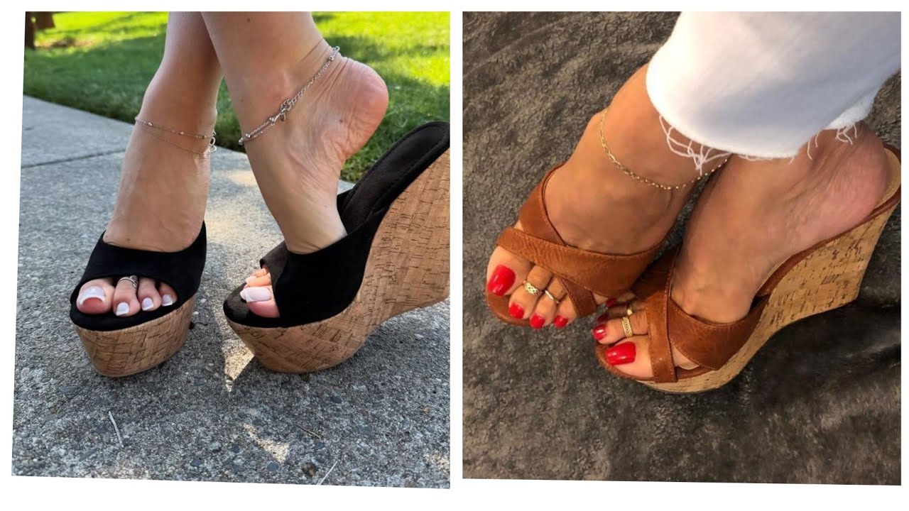 Absolutely fashion trends of wedge heel mule sandals for ladies #wedgemules #wedgesandals #viral.