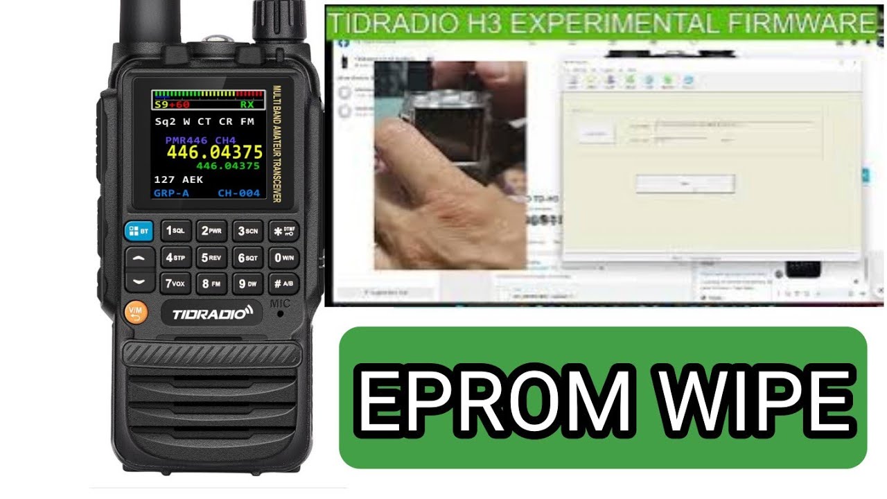 TIDRADIO - H3 , EPROM WIPE & RELOAD ORIGINAL FIRMWARE