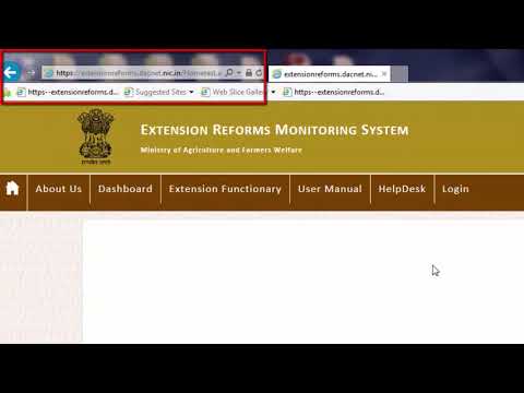 Farmers registration in Extensions Reform Monitoring System Portal.