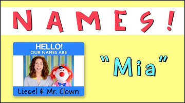 Learning Names with Mr. Clown: "Mia"