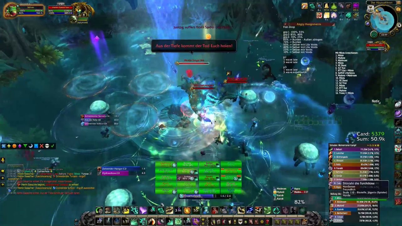 WOW Heal Druid / Monk TOS Tomb of Sargeras HC Splittrun + Mistress Progress