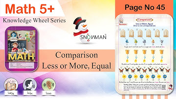 Math 5+ Knowledge Wheel Series | Page No 45 | Comparison Less or More, Equal | Math Prep Class
