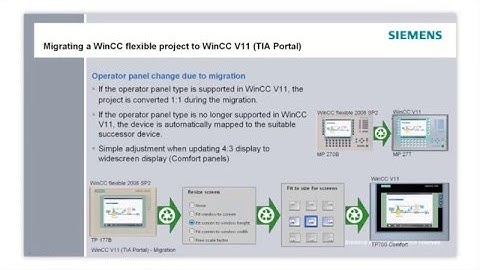 Migration WinCC flexible to TIA Portal