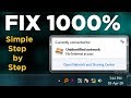 How To Fix Unidentified Network Problem | No Internet Access | Limited Access |