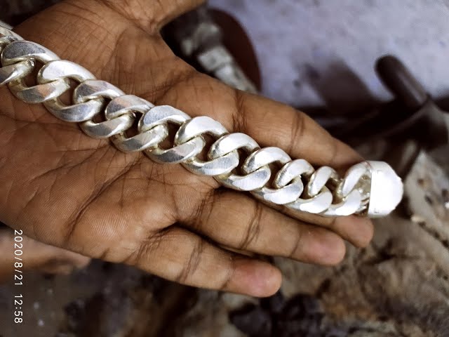 Order 925 SILVER BRACELET ( DESIGN - KARAP) Online From Sureshchand  Dalichand Solanki (SDS JEWELLERS),Pune