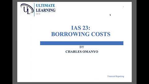 FR: IAS 23: Borrowing Costs