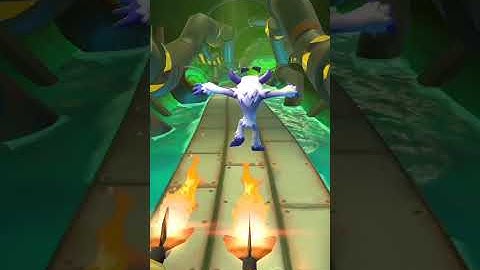 Nitro Mini Robot is defeated by me in Crash Bandicoot: On the Run #Short