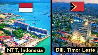 2 NEGARA 1 PULAU! DILI, TIMOR LESTE VS PROVINSI NTT, INDONESIA - FULL DRONE 2023