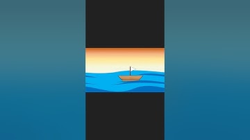 Boat Animation made in PowerPoint with basic shapes😍