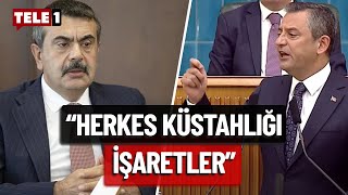 Özgür Özel "müstehzi müstehzi sırıtma' tepkisi gösterdiği Bakan Tekin'e 'soru-cevap' örneği verdi