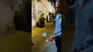 Tasting Sherry from the casks in Jerez, Spain