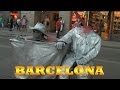 Street performers on La Rambla at Barcelona