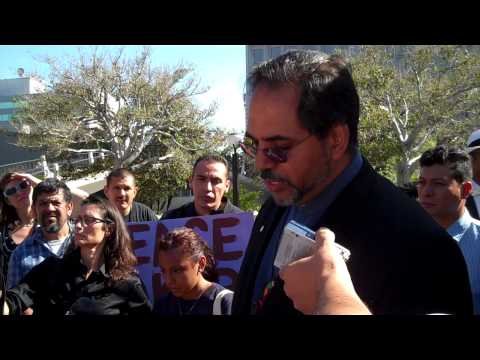 Douglas Johnson reads letter from Fr. Greg Boyle