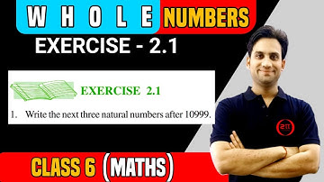 NCERT Exercise - 2.1 Q.1 Class 6 Maths Ch 2 | Write the next three natural numbers after 10999
