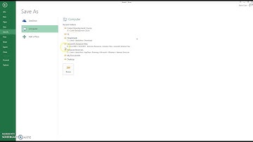Excel Lesson 3 Access Backstage View