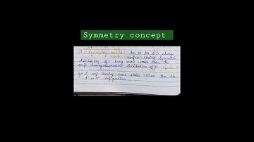 Symmetry concept - B.Sc 2 year - Chemistry
