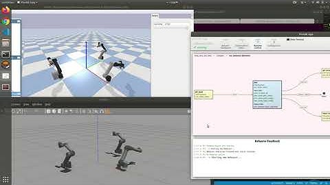 Online Planner with Three UR5 Robots in Gazebo