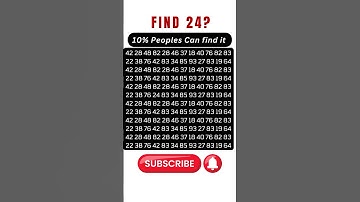 Can you find 24? | #viral  #shorts #short #brainteaser #challenge #mindgames