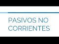 PASIVOS NO CORRIENTES en el Estado de Situación Financiera