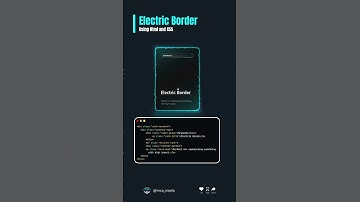 Electric Border Effect | Neon Glow Card Animation in HTML & CSS🚀 #electricborder #shorts