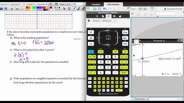 Exponential functions on the TI-Nspire