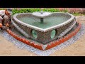 Garden Designs | Creative Heart Aquarium with Cement and Brick