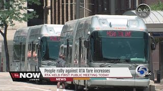 People rally against possible RTA fare increases