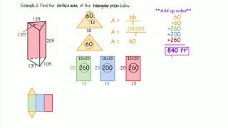 [LR MATH] Finding Surface Area of Prisms (Triangular) Part 2 of 2