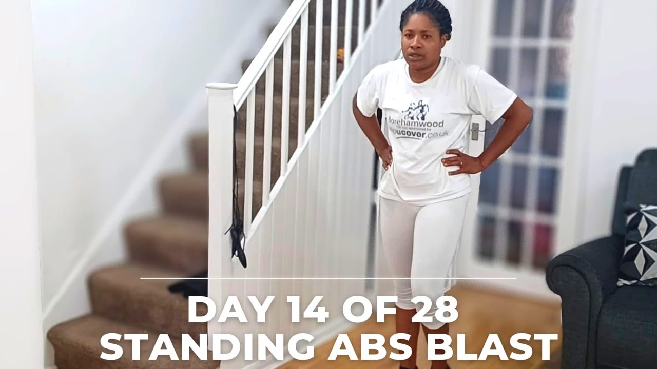 Day 14 of 28 Standing Abs Blast With Cardio Effect Challenge. Core