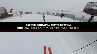 Aspen Mountain Top to Bottom Run in 4K