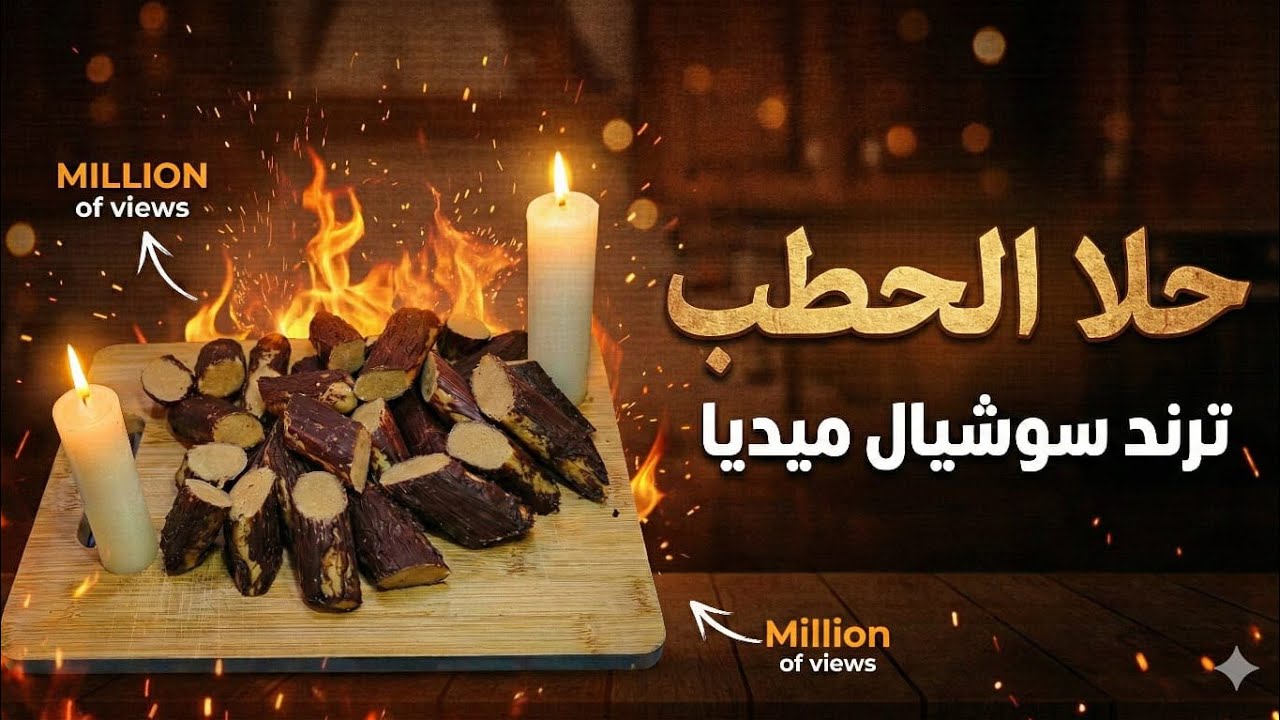 ترند الشتاء اللي الكل يدوره.. حلا الحطب بأسهل طريقه🪵والطعم بشهي