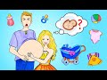 [DIY] Paper Dolls When a Man Get Pregnant! Very Beautiful Dresses Handmade Papercrafts