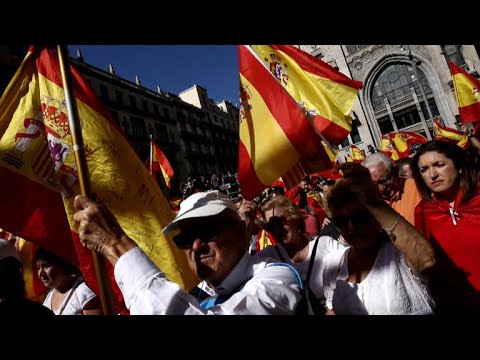Pro-union demonstrators protest Catalonia's move to secede from Spain