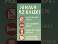 SINAVA GÜNLER KALA BUNLARI YAPMA❌‼️ #yks #yks2025 #shorts #sınavahazırlık #üniversitesınavı