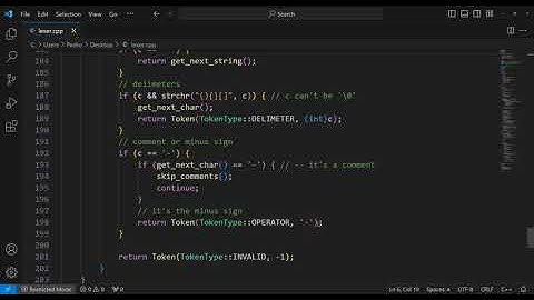 Compiler project - Lexer (part 1)