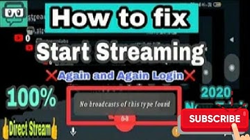 No Broadcast Of This Type Found-Streamlabs Problem Solved