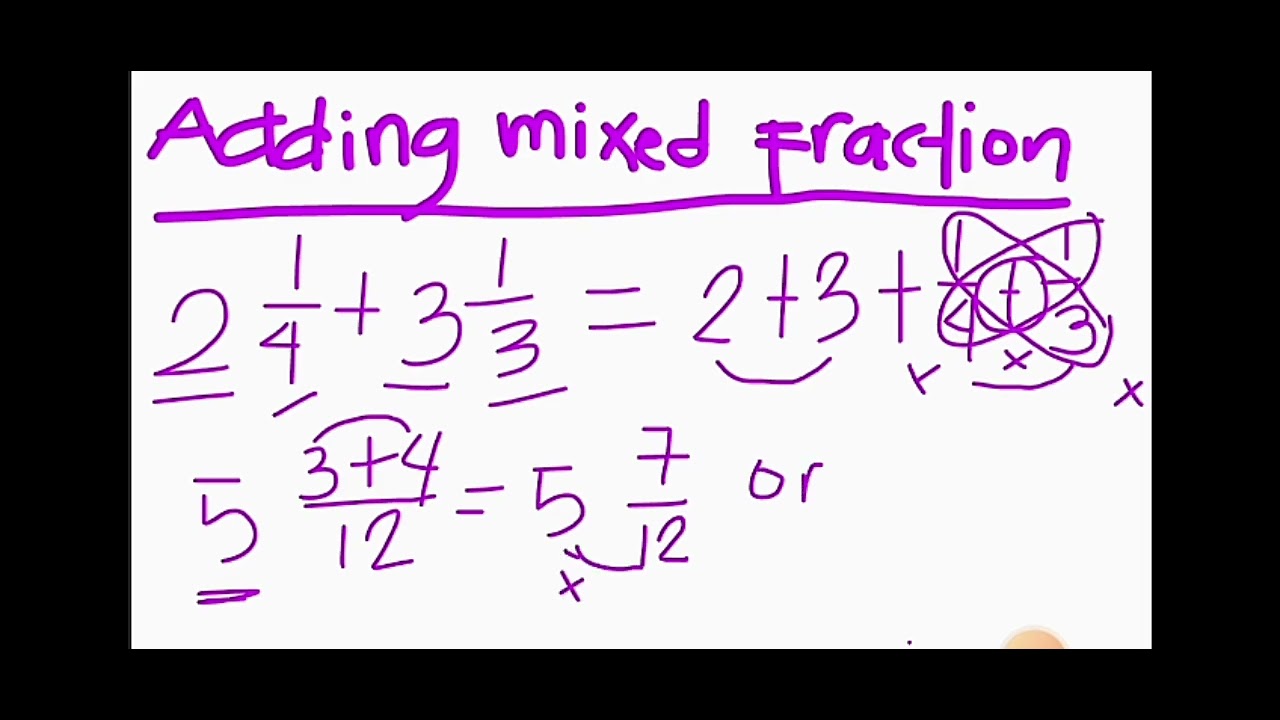 two methods of adding mixed fraction.💚 - YouTube