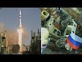 Soyuz MS-14 launch with Skybot F-850 on board