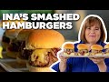 Ina Garten's Smashed Hamburgers with Caramelized Onions | Barefoot Contessa | Food Network