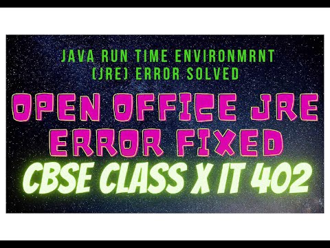 JRE Error in OpenOffice Solved | How to Fix JRE Error in OpenOffice