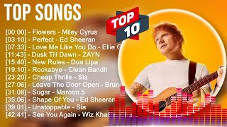 Top Songs 2023 ~ Maroon 5, Justin Bieber, Clean Bandit, Bruno Mars, Rihanna, Miley Cyrus