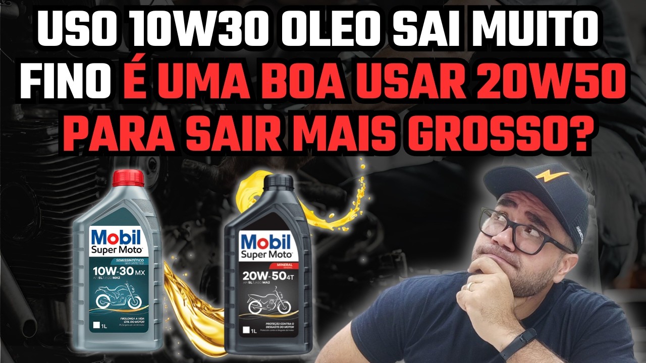 OLEO DE MOTO 10W30 OU 10W40 SAI MUITO FINO A SOLUÇÃO É USAR 20W50 PARA ...