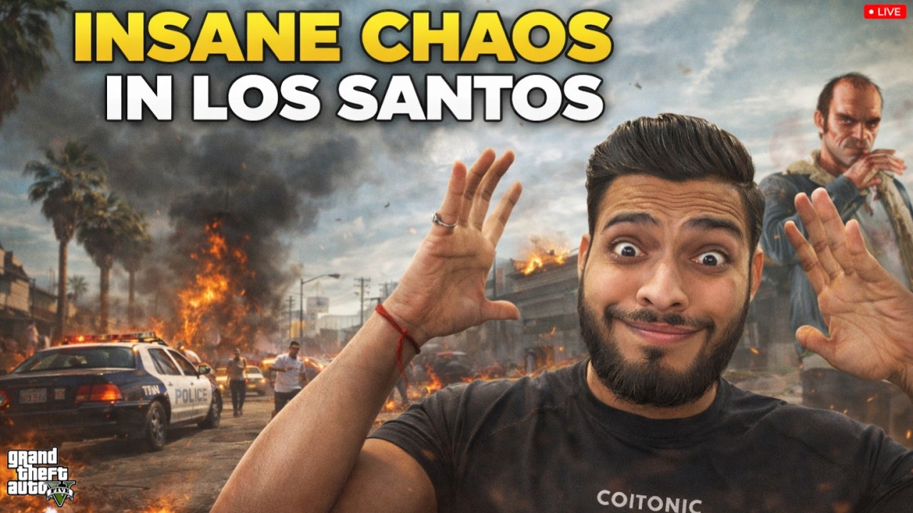 🚨GTA V LIVE🛑| PURE CHAOS IN LOS SANTOS 😱🔥 | NON-STOP MAYHEM DAY 44 ...