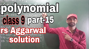 rs Aggarwal solution || polynomial class 9 || class 9 polynomial || polynomial exercise 2G ||